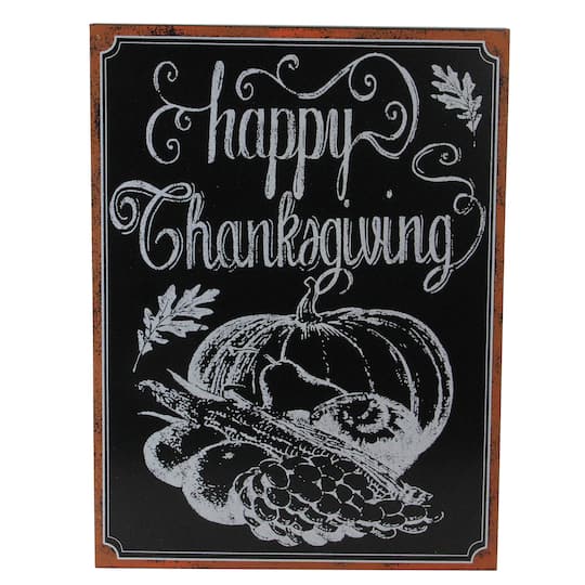 Framed Happy Thanksgiving Chalkboard Wall Art